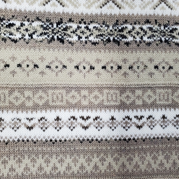 Dress Barn Geometric Pattern Turtleneck/Cowl Sweater- Women's- Size Medium - Picture 12 of 15